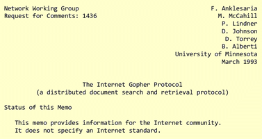 NOT an Internet Standard